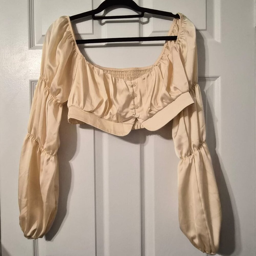 SHEIN Cream Puff Sleeve Blouse